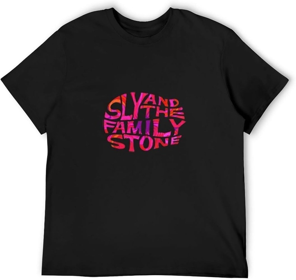 T-Shirt Sly Family Stone Logo Heavyweight Hooded Black